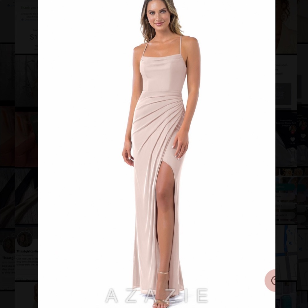 Azazie Kalea Dress in Dusty Rose Sz:0